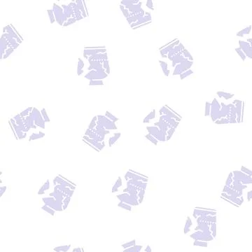 Damaged vase glyph seamless pattern イラスト素材