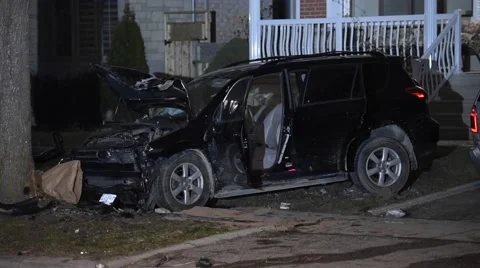 Damaged Vehicle in Collision  스톡 동영상 59995324
