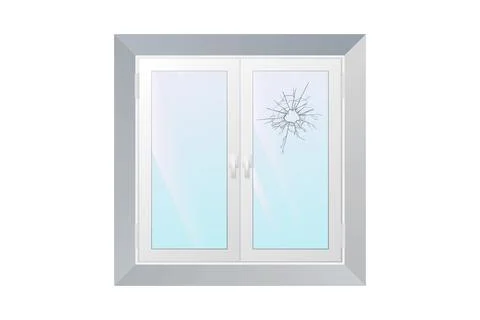 Damaged window vector illustration design. Ilustración de archivo