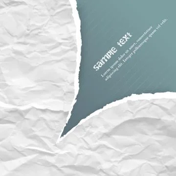 Damaged worn torn paper as a background for your design, vector illustration Stock Illustration