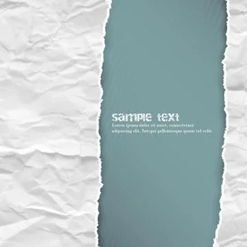 Damaged worn torn paper as a background for your design, vector illustration Stock Illustration