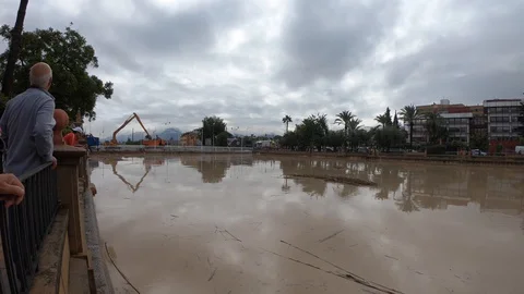 Damages and sequels of the floods due to the cold drop in Murcia, Spain. 2019 Stock Footage 115898703