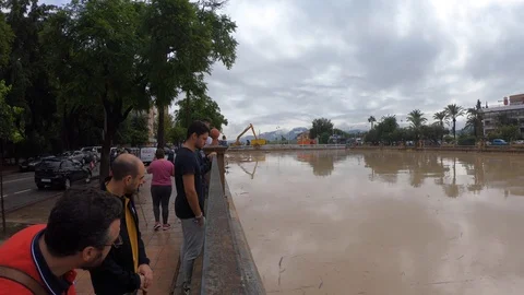 Damages and sequels of the floods due to the cold drop in Murcia, Spain. 2019 Stock Footage 115898705