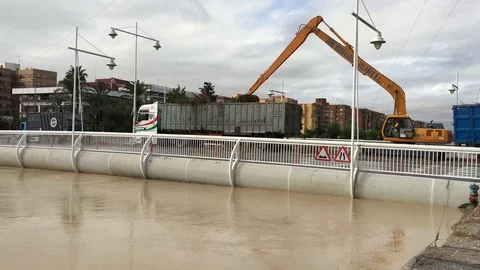 Damages and sequels of the floods due to the cold drop in Murcia, Spain. 2019 Stock Footage 115911583