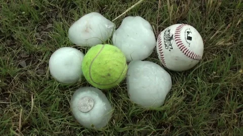 Damaging Hail Stock Footage 54750444
