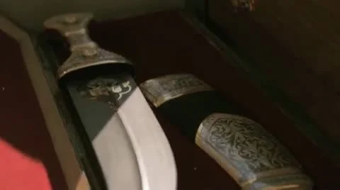 Damascus Blade Small Video stock 10679484