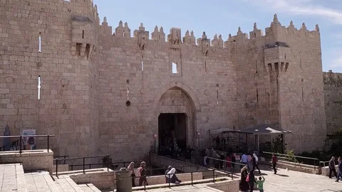 Damascus Gate 2 - Jerusalem Vídeos de archivo 90870412