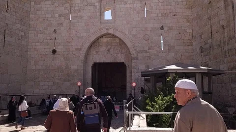 Damascus Gate 3 - Jerusalem Vídeos de archivo 90870469