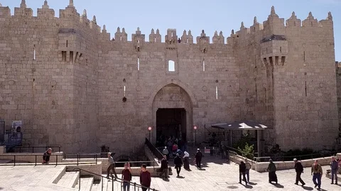 Damascus Gate - Jerusalem Vídeos de archivo 90870063