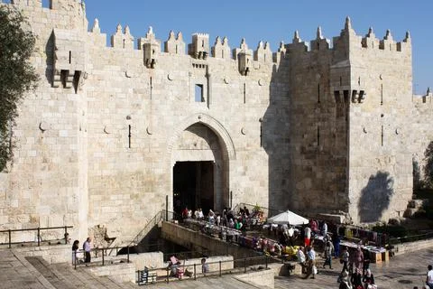 Damascus Gate in Jerusalem Stock Photos