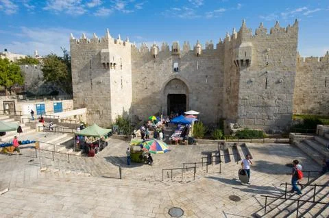 Damascus gate Stock Photos