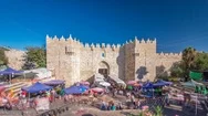 The Damascus Gate Timelapse Hyperlapse Is One Of The Most Crowded City Exits  Stock Footage