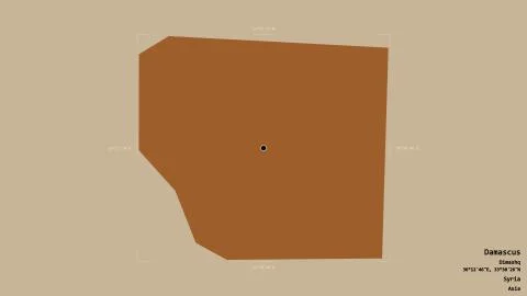 Damascus - Syria. Bounding box. Pattern Illustrazione stock