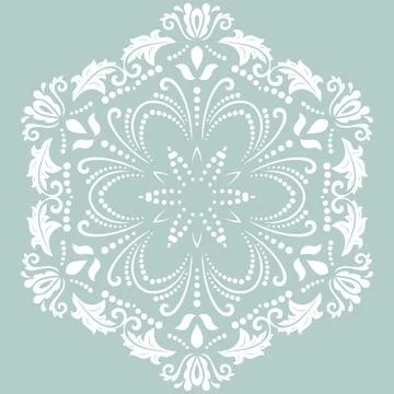 Damask Background With Arabesques in Oriental Style Stock Illustration