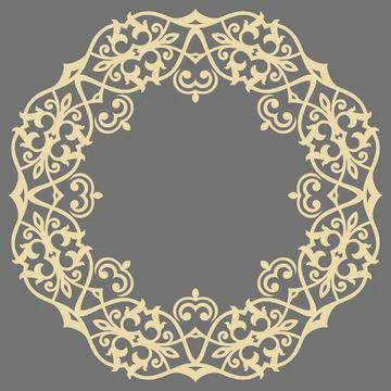 Damask Background With Arabesques in Oriental Style Stockillustratie
