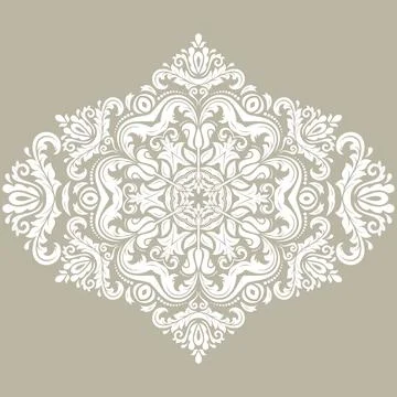 Damask Background With Arabesques in Oriental Style 스톡 일러스트