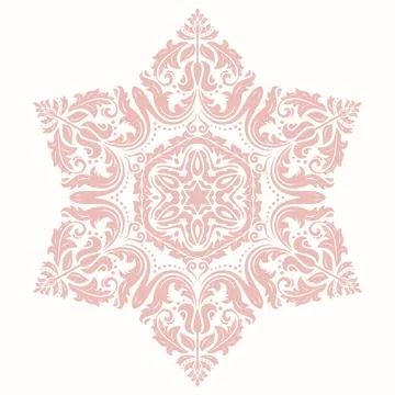 Damask Background With Arabesques in Oriental Style 스톡 일러스트