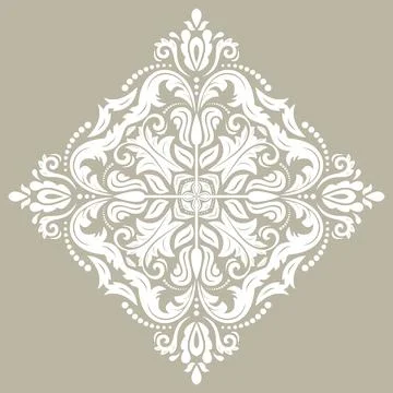 Damask Background With Arabesques in Oriental Style 스톡 일러스트