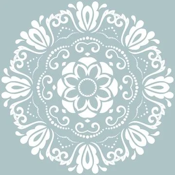 Damask Background With Arabesques in Oriental Style 스톡 일러스트