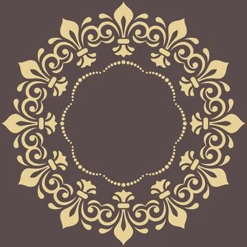 Damask Background With Arabesques in Oriental Style Stock Illustration
