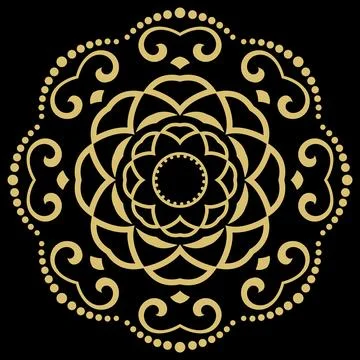 Damask Background With Arabesques in Oriental Style 스톡 일러스트