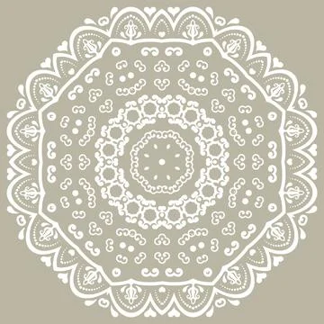 Damask Background With Arabesques in Oriental Style Stock Illustration