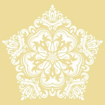 Damask Background With Arabesques in Oriental Style 스톡 일러스트