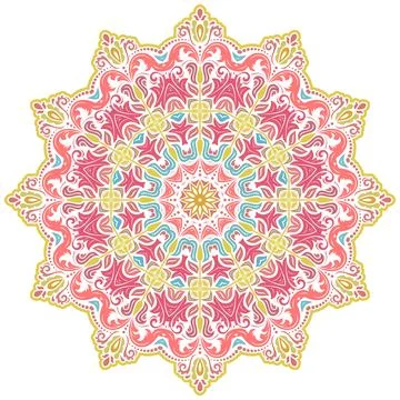 Damask Background With Arabesques in Oriental Style 스톡 일러스트