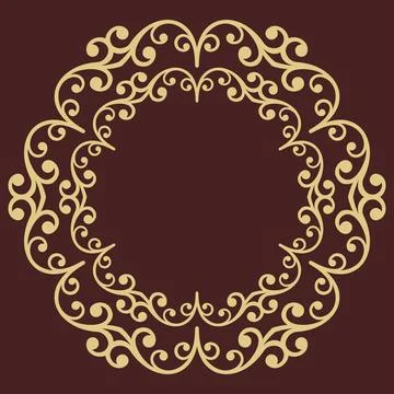 Damask Background With Arabesques in Oriental Style Illustrazione stock