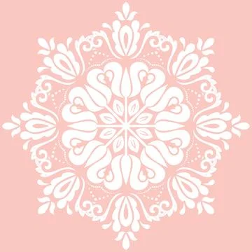 Damask Background With Arabesques in Oriental Style Illustrazione stock