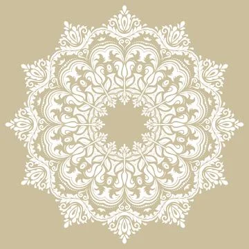 Damask Background With Arabesques in Oriental Style Illustrazione stock