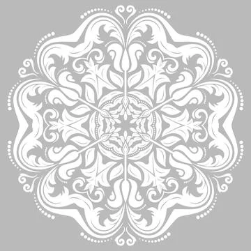 Damask Background With Arabesques in Oriental Style Illustrazione stock