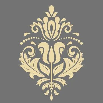 Damask Background With Arabesques in Oriental Style Stock Illustration
