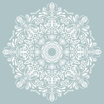 Damask Background With Arabesques in Oriental Style Illustrazione stock