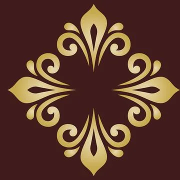 Damask Background With Arabesques in Oriental Style Illustrazione stock