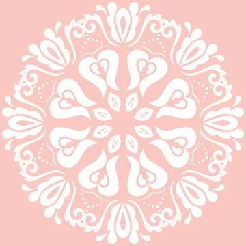 Damask Background With Arabesques in Oriental Style 스톡 일러스트