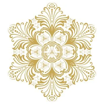 Damask Background With Arabesques in Oriental Style 스톡 일러스트