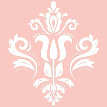 Damask Background With Arabesques in Oriental Style 스톡 일러스트