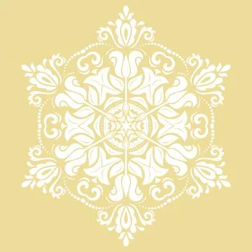 Damask Background With Arabesques in Oriental Style 스톡 일러스트
