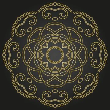 Damask Background With Arabesques in Oriental Style 스톡 일러스트