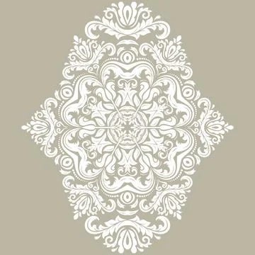 Damask Background With Arabesques in Oriental Style 스톡 일러스트