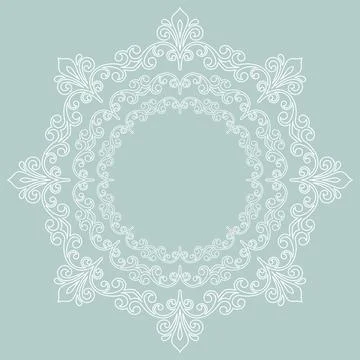Damask Background With Arabesques in Oriental Style 스톡 일러스트