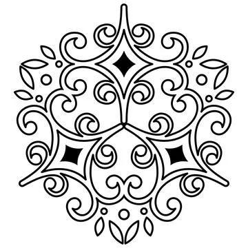 Damask Background With Arabesques in Oriental Style 스톡 일러스트