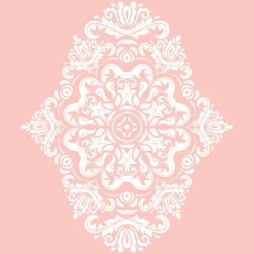 Damask Background With Arabesques in Oriental Style 스톡 일러스트
