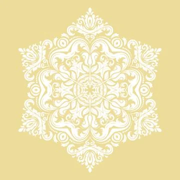 Damask Background With Arabesques in Oriental Style 스톡 일러스트