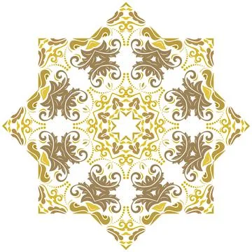 Damask Background With Arabesques in Oriental Style 스톡 일러스트