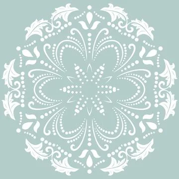 Damask Background With Arabesques in Oriental Style Illustrazione stock