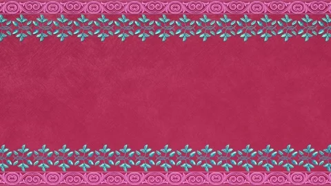 Damask background with border, lace pink fabric wedding template, greeting card Stock Footage 171139872