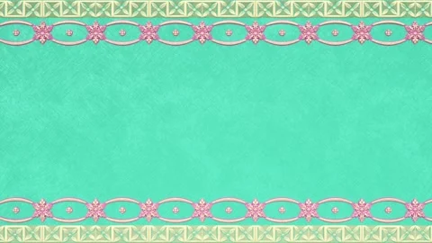 Damask background with border, lace wedding love green template, greeting card Stock Footage 171139741