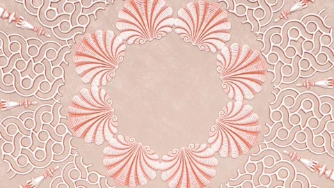 Damask background, frame with copy space, lace wedding paper illustration Stock Footage 170792184